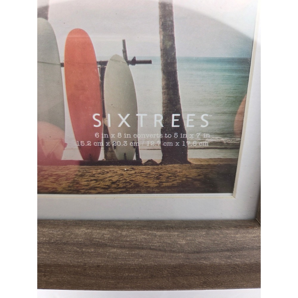 Sixtrees 8x10 Wood Picture Photo Frame Weathered Brown Coastal Rustic Decor - Picture 3 of 5